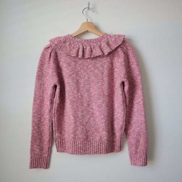 Greylin Ruffle Collar Sparkle Sweater | S - Picture 6 of 6